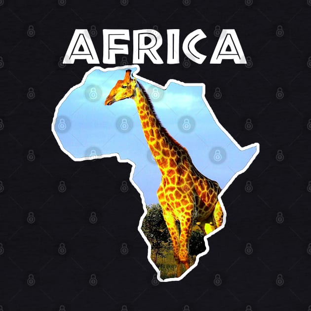 African Wildlife Continent Lone Giraffe by PathblazerStudios